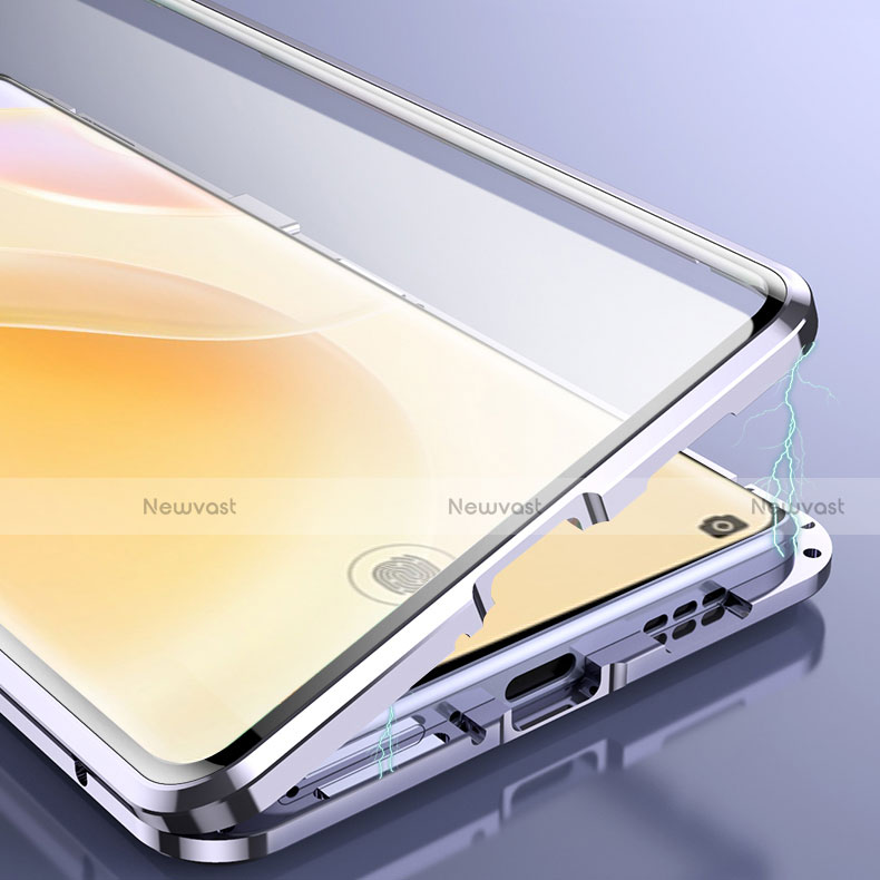 Luxury Aluminum Metal Frame Mirror Cover Case 360 Degrees M01 for Huawei Nova 8 Pro 5G