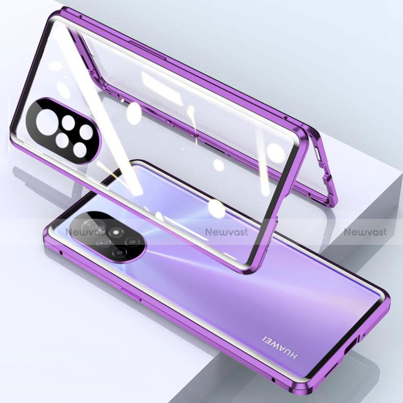 Luxury Aluminum Metal Frame Mirror Cover Case 360 Degrees M01 for Huawei Nova 8 Pro 5G