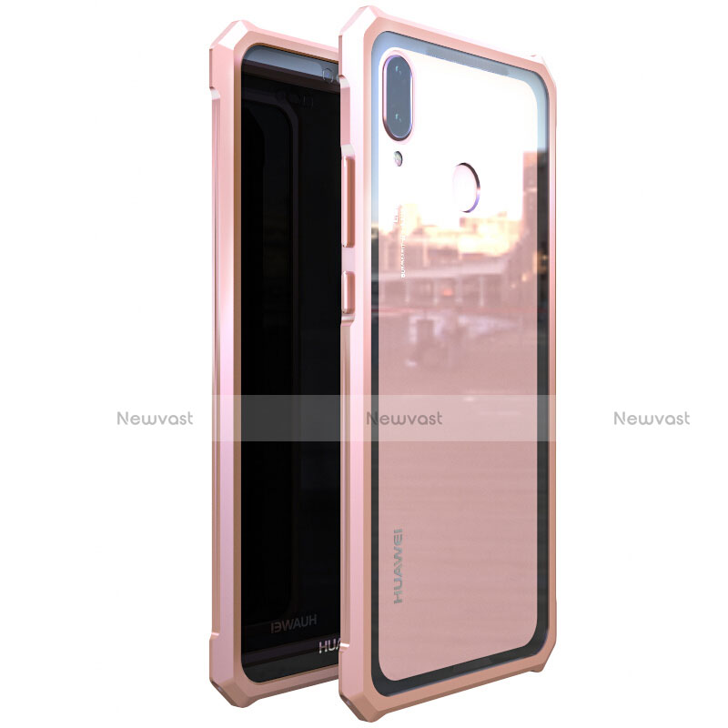 Luxury Aluminum Metal Frame Mirror Cover Case 360 Degrees M01 for Huawei P20 Lite