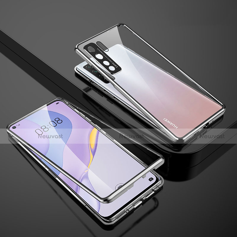 Luxury Aluminum Metal Frame Mirror Cover Case 360 Degrees M01 for Huawei P40 Lite 5G