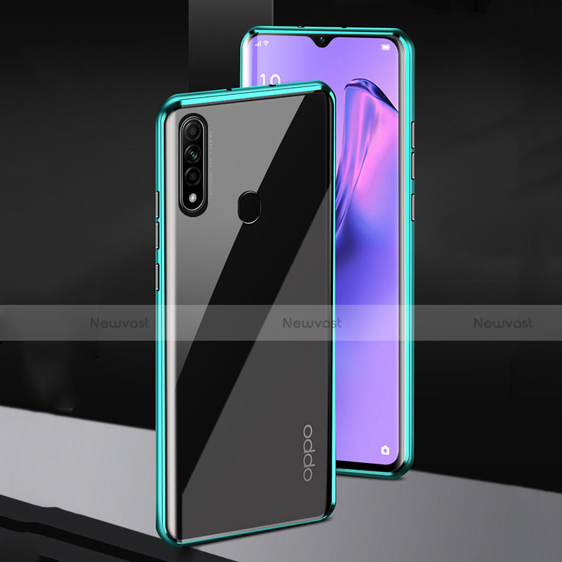 Luxury Aluminum Metal Frame Mirror Cover Case 360 Degrees M01 for Oppo A8