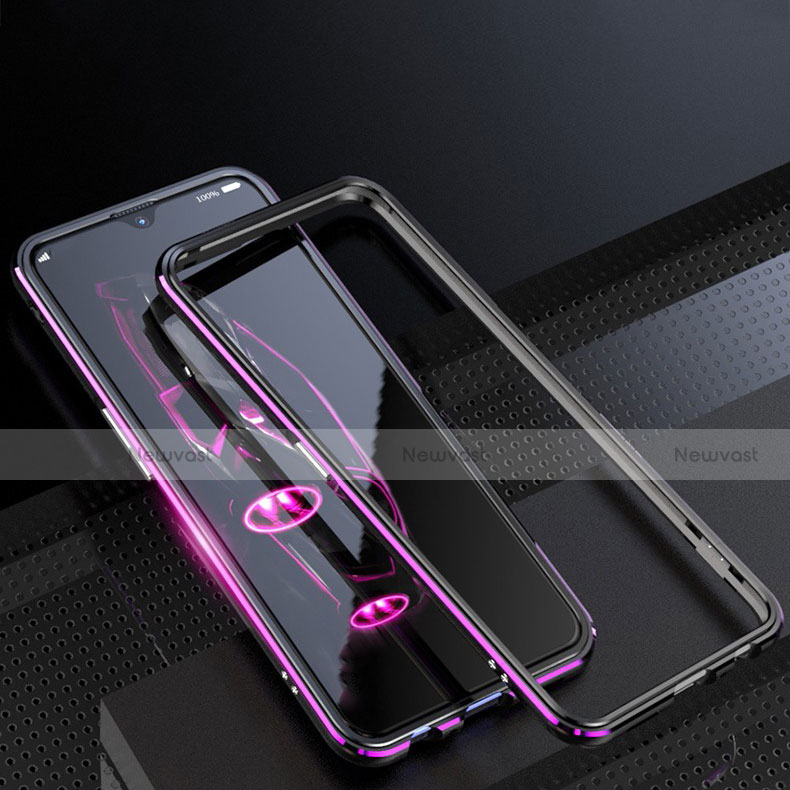 Luxury Aluminum Metal Frame Mirror Cover Case 360 Degrees M01 for Oppo A9