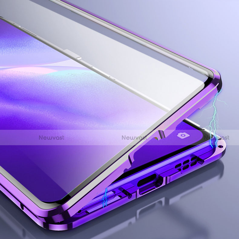Luxury Aluminum Metal Frame Mirror Cover Case 360 Degrees M01 for Oppo Find X3 Lite 5G