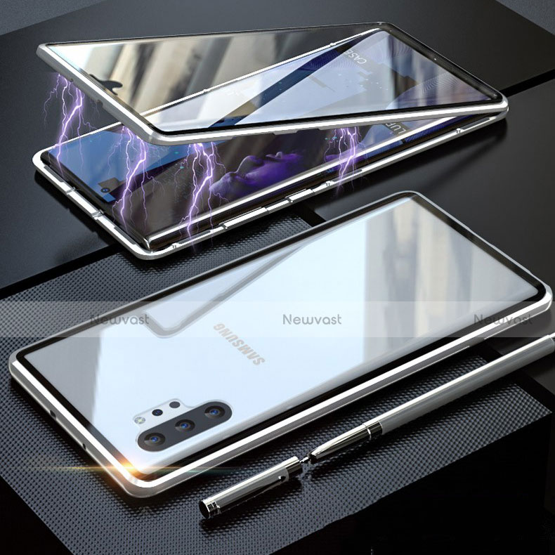 Luxury Aluminum Metal Frame Mirror Cover Case 360 Degrees M01 for Samsung Galaxy Note 10 Plus