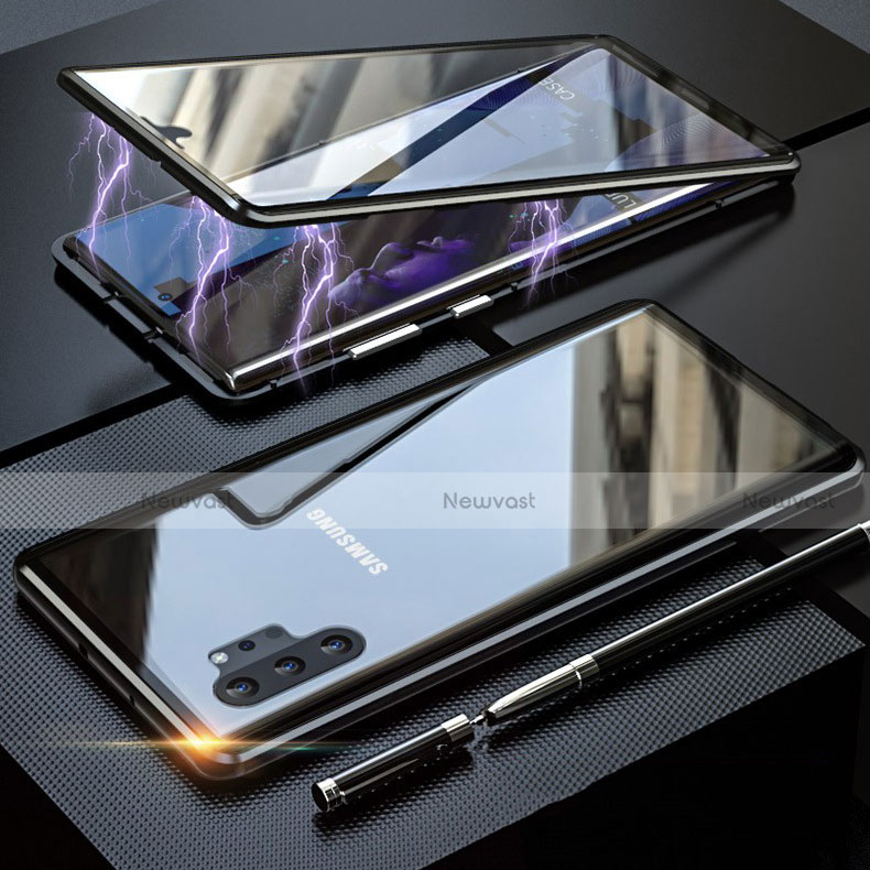 Luxury Aluminum Metal Frame Mirror Cover Case 360 Degrees M01 for Samsung Galaxy Note 10 Plus 5G