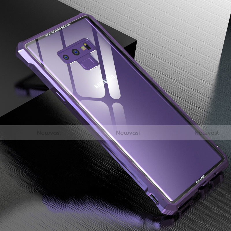 Luxury Aluminum Metal Frame Mirror Cover Case 360 Degrees M01 for Samsung Galaxy Note 9