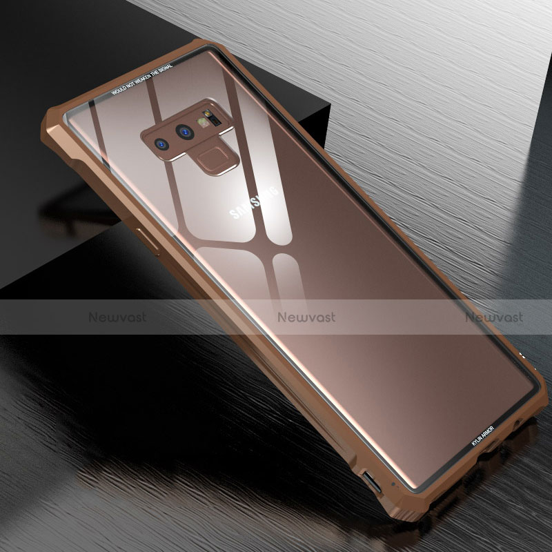 Luxury Aluminum Metal Frame Mirror Cover Case 360 Degrees M01 for Samsung Galaxy Note 9