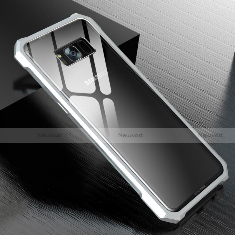 Luxury Aluminum Metal Frame Mirror Cover Case 360 Degrees M01 for Samsung Galaxy S8