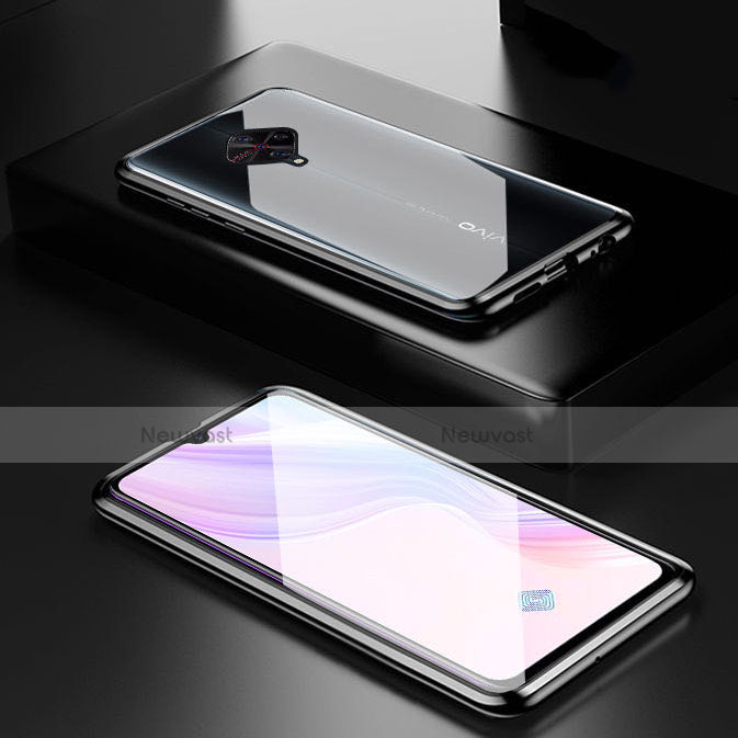 Luxury Aluminum Metal Frame Mirror Cover Case 360 Degrees M01 for Vivo X50 Lite