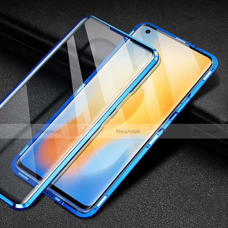 Luxury Aluminum Metal Frame Mirror Cover Case 360 Degrees M01 for Vivo X50 Pro 5G