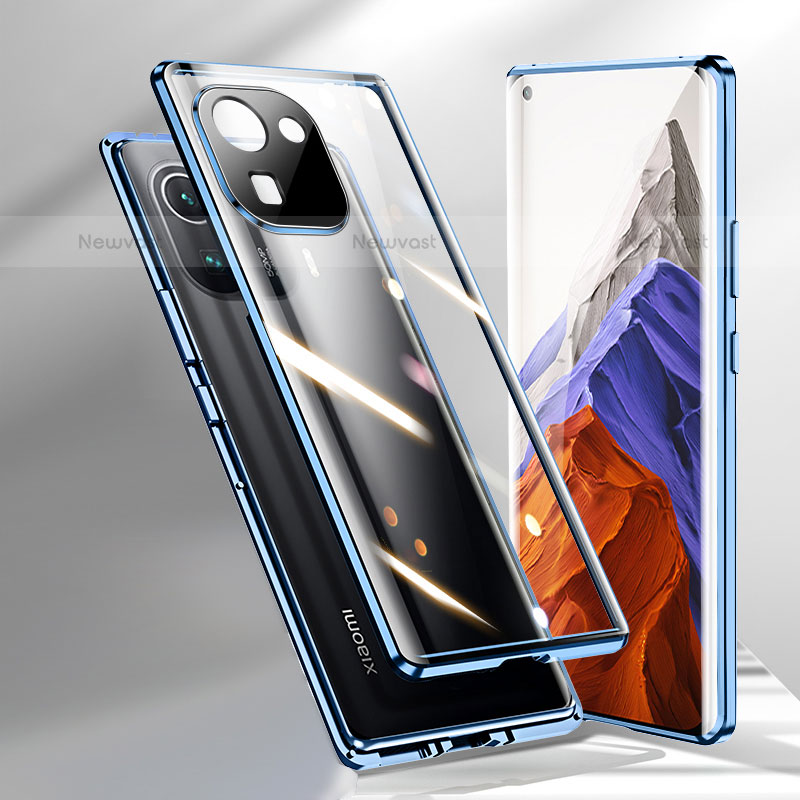 Luxury Aluminum Metal Frame Mirror Cover Case 360 Degrees M01 for Xiaomi Mi 11 Pro 5G
