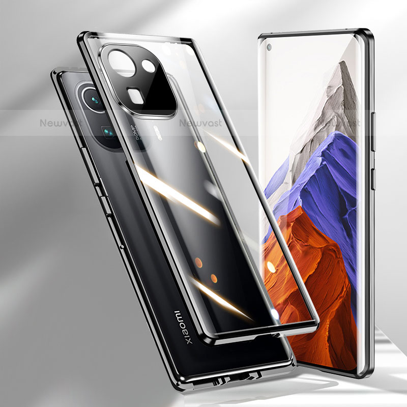 Luxury Aluminum Metal Frame Mirror Cover Case 360 Degrees M01 for Xiaomi Mi 11 Pro 5G