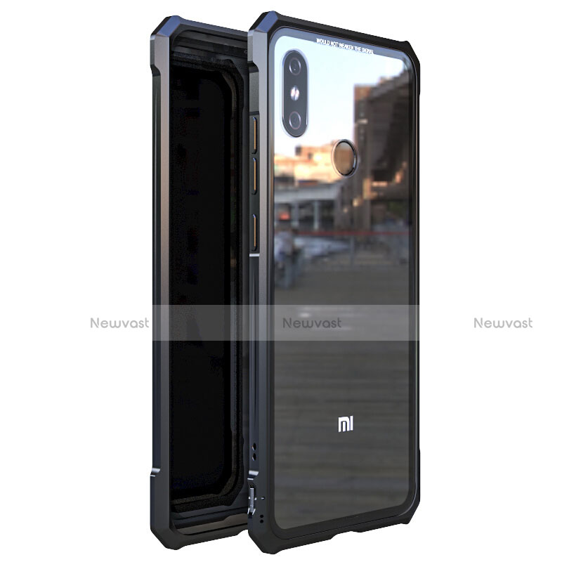 Luxury Aluminum Metal Frame Mirror Cover Case 360 Degrees M01 for Xiaomi Mi 8