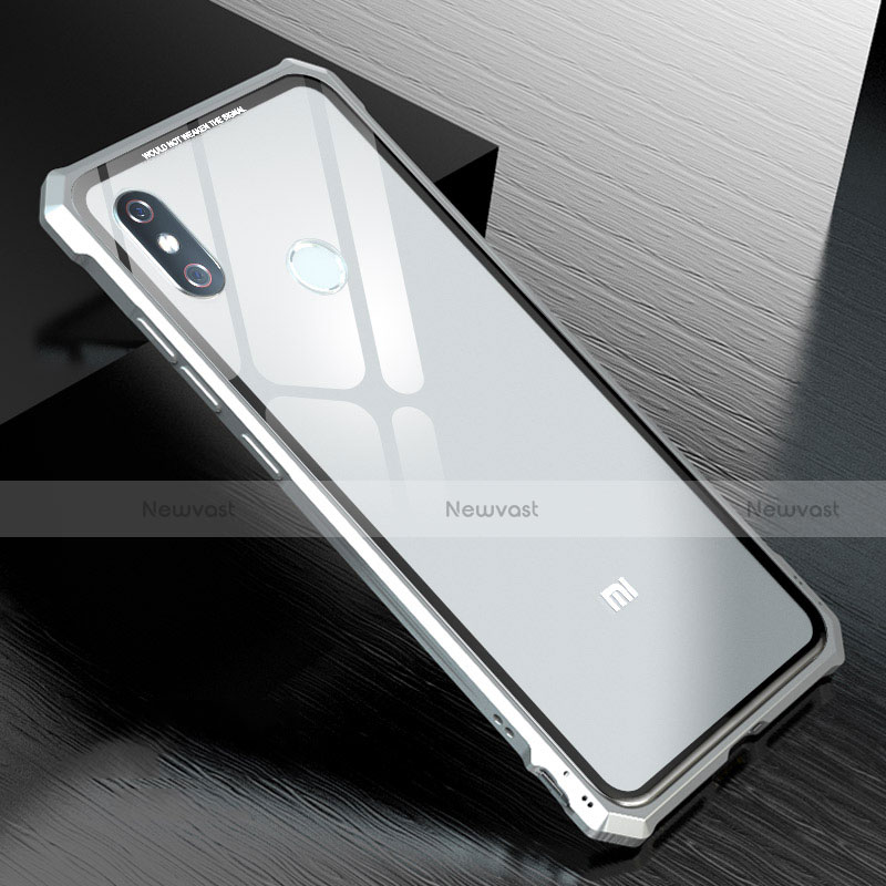 Luxury Aluminum Metal Frame Mirror Cover Case 360 Degrees M01 for Xiaomi Mi 8