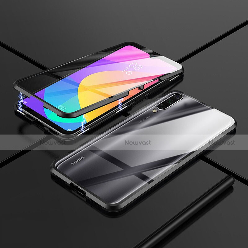 Luxury Aluminum Metal Frame Mirror Cover Case 360 Degrees M01 for Xiaomi Mi A3 Black