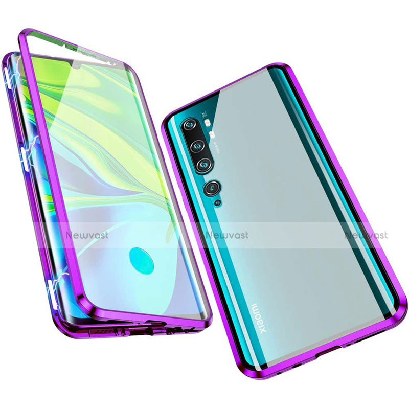 Luxury Aluminum Metal Frame Mirror Cover Case 360 Degrees M01 for Xiaomi Mi Note 10 Pro