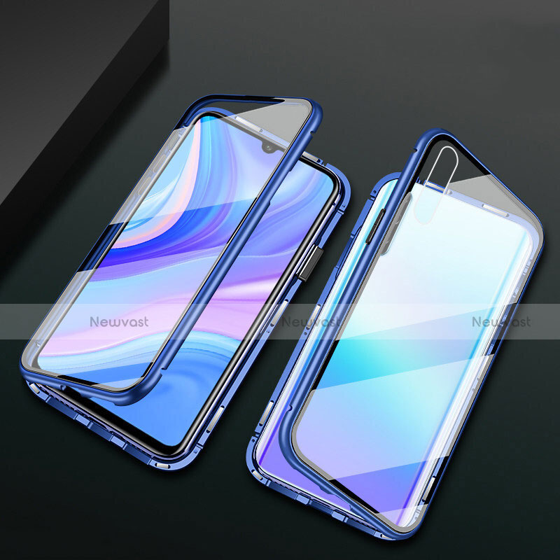 Luxury Aluminum Metal Frame Mirror Cover Case 360 Degrees M02 for Huawei Enjoy 10e