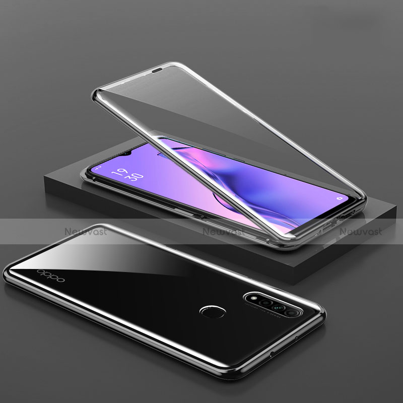 Luxury Aluminum Metal Frame Mirror Cover Case 360 Degrees M02 for Oppo A31