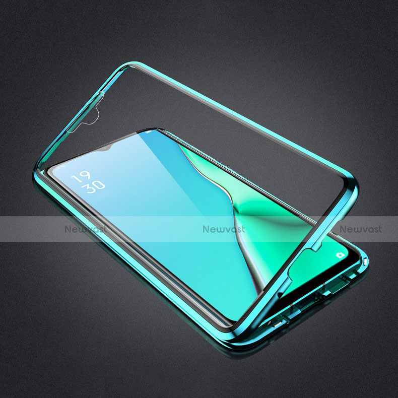 Luxury Aluminum Metal Frame Mirror Cover Case 360 Degrees M02 for Oppo A5 (2020)