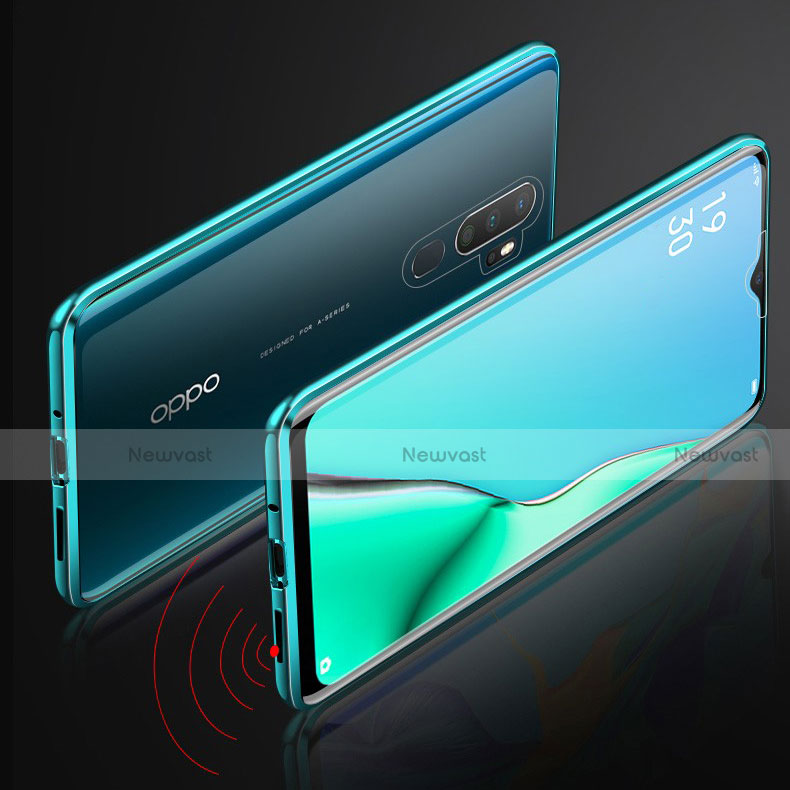 Luxury Aluminum Metal Frame Mirror Cover Case 360 Degrees M02 for Oppo A9 (2020)