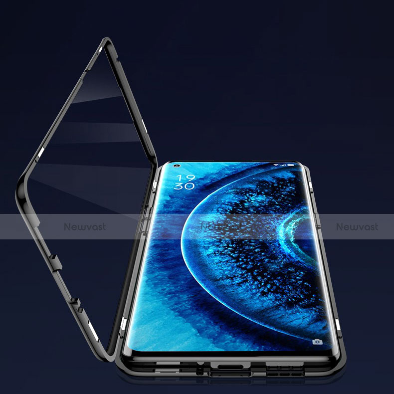 Luxury Aluminum Metal Frame Mirror Cover Case 360 Degrees M02 for Oppo Find X2 Pro
