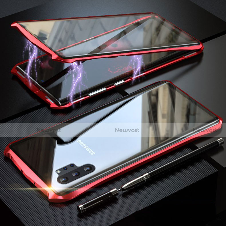 Luxury Aluminum Metal Frame Mirror Cover Case 360 Degrees M02 for Samsung Galaxy Note 10 Plus