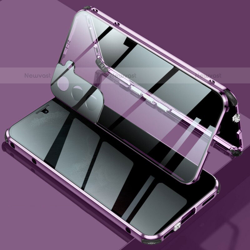 Luxury Aluminum Metal Frame Mirror Cover Case 360 Degrees M02 for Samsung Galaxy S22 5G