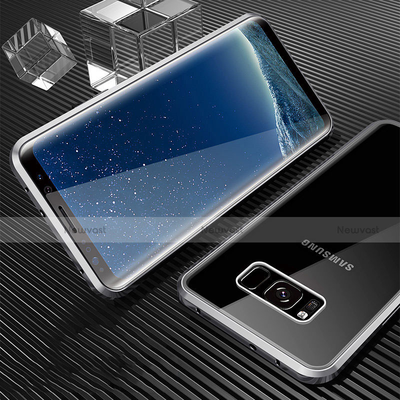 Luxury Aluminum Metal Frame Mirror Cover Case 360 Degrees M02 for Samsung Galaxy S8