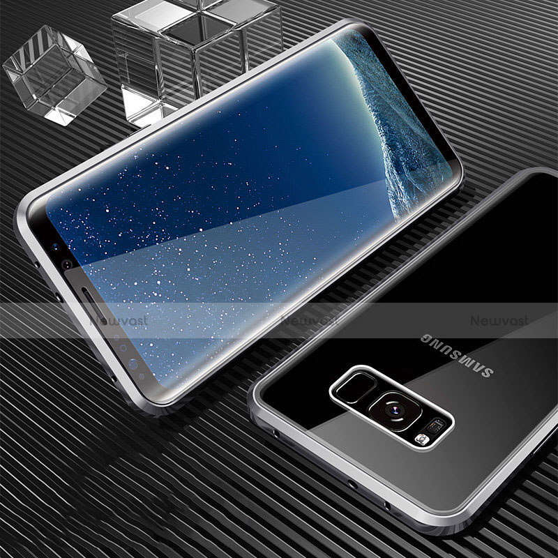 Luxury Aluminum Metal Frame Mirror Cover Case 360 Degrees M02 for Samsung Galaxy S8 Plus