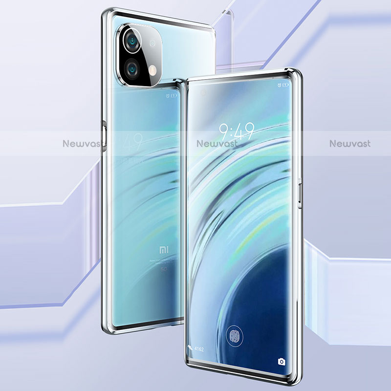 Luxury Aluminum Metal Frame Mirror Cover Case 360 Degrees M02 for Xiaomi Mi 11 Lite 5G NE