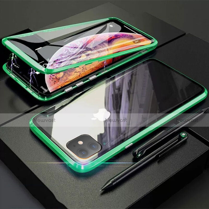 Luxury Aluminum Metal Frame Mirror Cover Case 360 Degrees M03 for Apple iPhone 11
