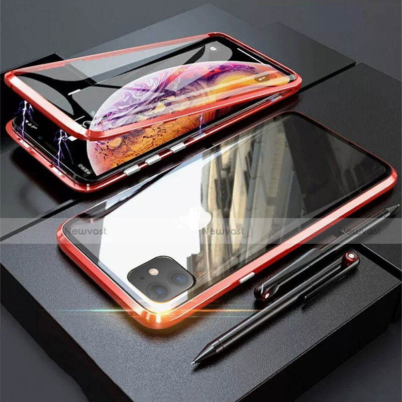 Luxury Aluminum Metal Frame Mirror Cover Case 360 Degrees M03 for Apple iPhone 11