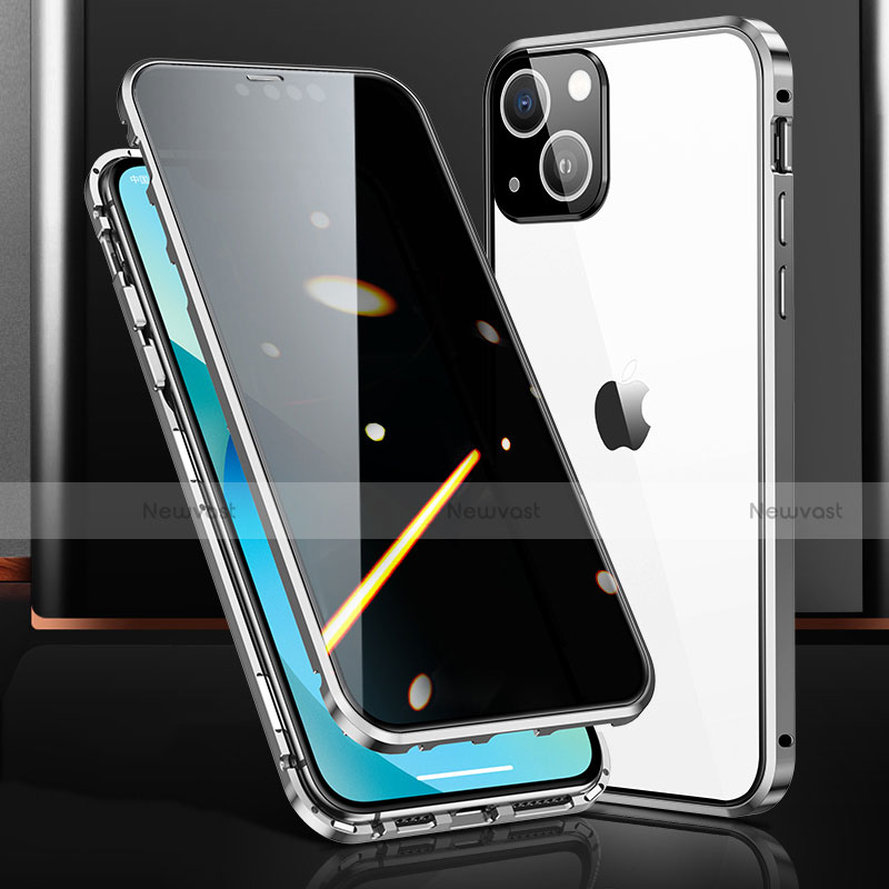 Luxury Aluminum Metal Frame Mirror Cover Case 360 Degrees M03 for Apple iPhone 13 Mini