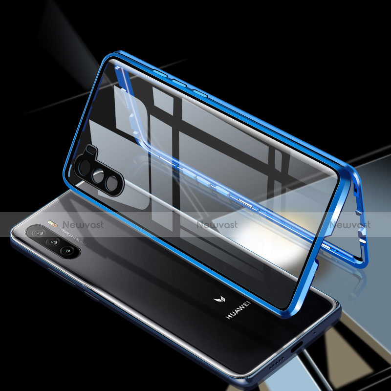 Luxury Aluminum Metal Frame Mirror Cover Case 360 Degrees M03 for Huawei Mate 40 Lite 5G