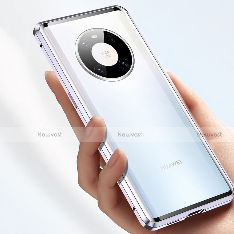 Luxury Aluminum Metal Frame Mirror Cover Case 360 Degrees M03 for Huawei Mate 40E Pro 4G