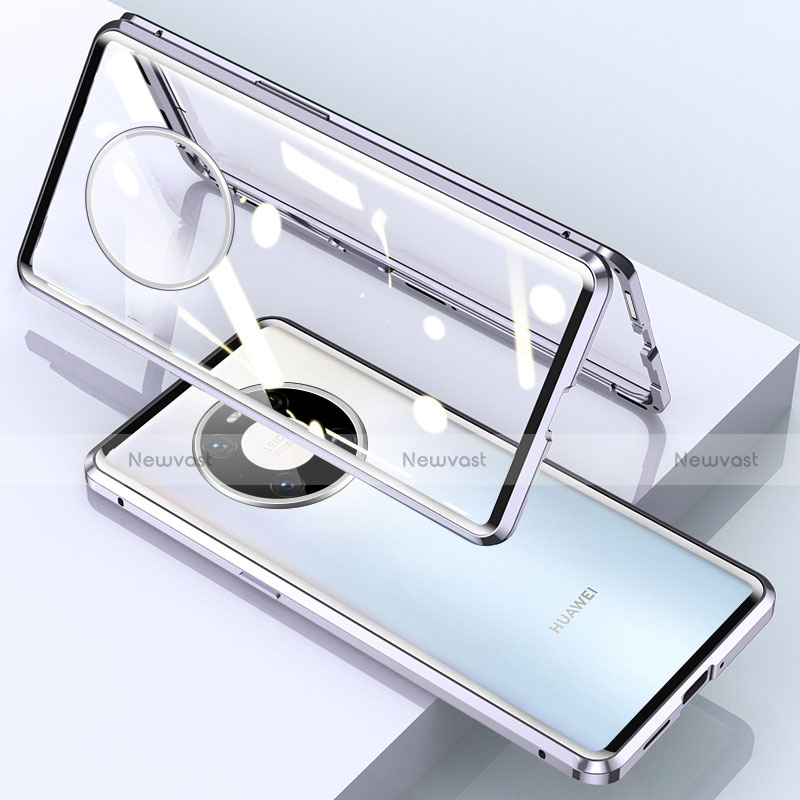 Luxury Aluminum Metal Frame Mirror Cover Case 360 Degrees M03 for Huawei Mate 40E Pro 5G