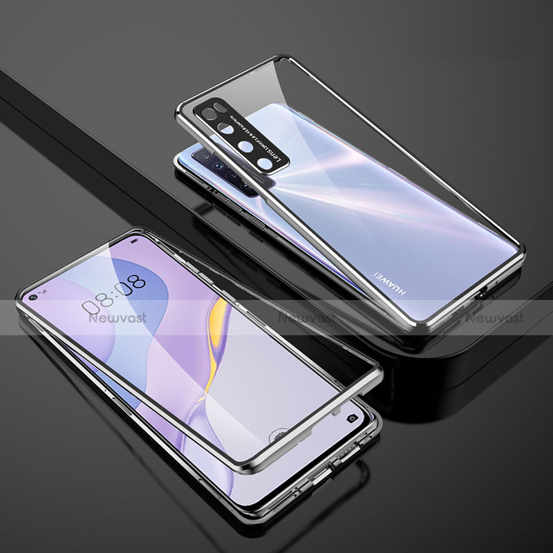 Luxury Aluminum Metal Frame Mirror Cover Case 360 Degrees M03 for Huawei Nova 7 5G