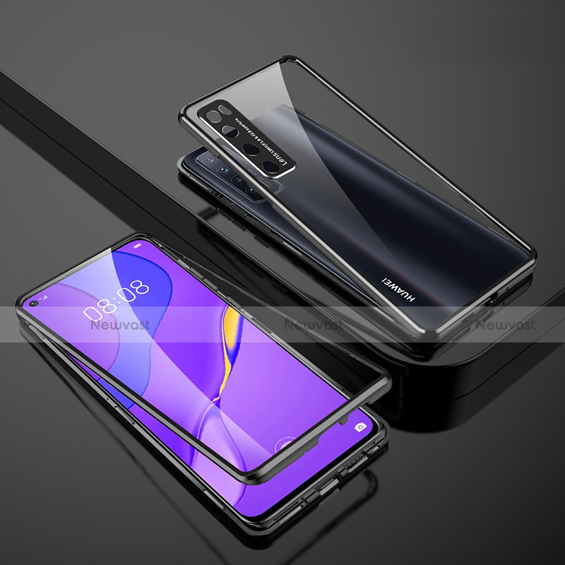 Luxury Aluminum Metal Frame Mirror Cover Case 360 Degrees M03 for Huawei Nova 7 5G