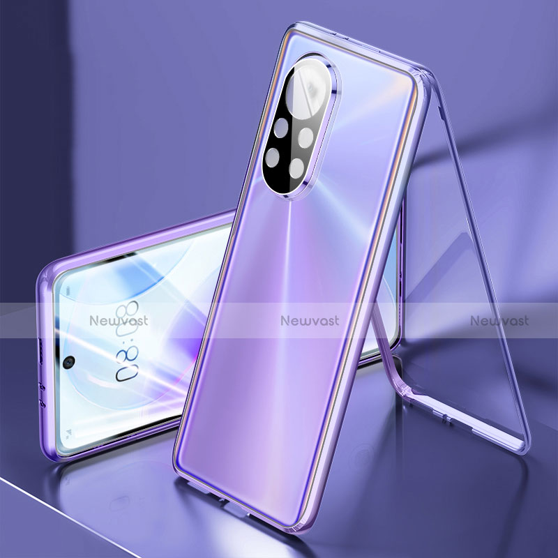 Luxury Aluminum Metal Frame Mirror Cover Case 360 Degrees M03 for Huawei Nova 8 5G