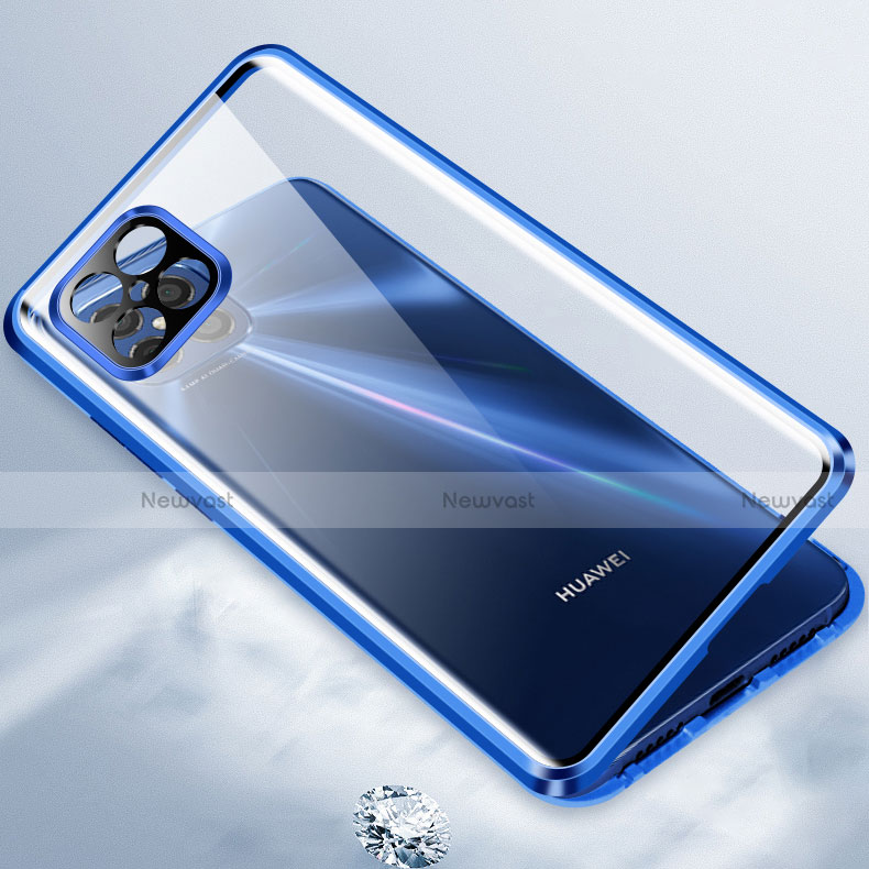 Luxury Aluminum Metal Frame Mirror Cover Case 360 Degrees M03 for Huawei Nova 8 SE 5G