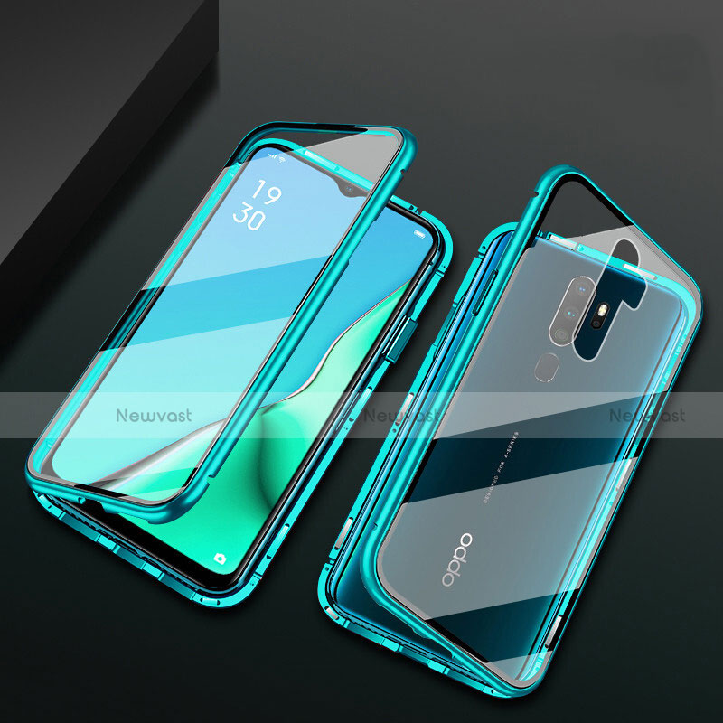 Luxury Aluminum Metal Frame Mirror Cover Case 360 Degrees M03 for Oppo A11X