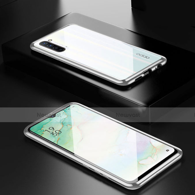 Luxury Aluminum Metal Frame Mirror Cover Case 360 Degrees M03 for Oppo Find X2 Lite