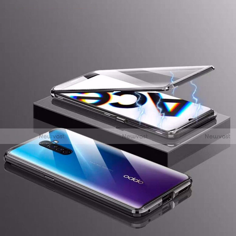 Luxury Aluminum Metal Frame Mirror Cover Case 360 Degrees M03 for Oppo Reno Ace
