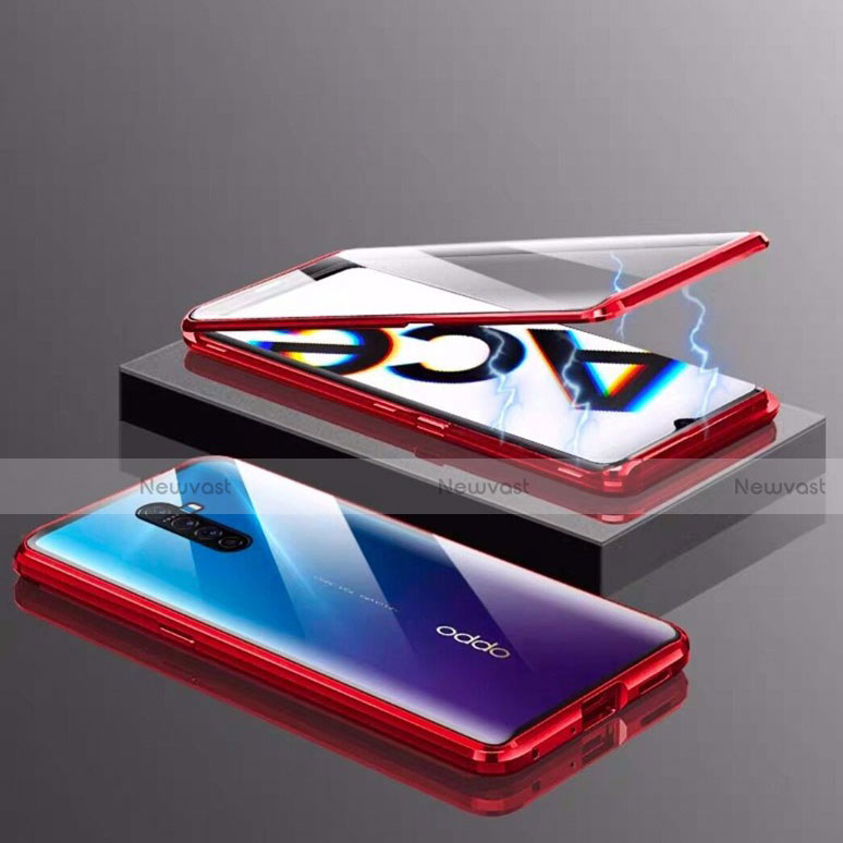 Luxury Aluminum Metal Frame Mirror Cover Case 360 Degrees M03 for Oppo Reno Ace