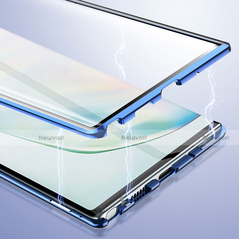 Luxury Aluminum Metal Frame Mirror Cover Case 360 Degrees M03 for Samsung Galaxy Note 10 Plus 5G