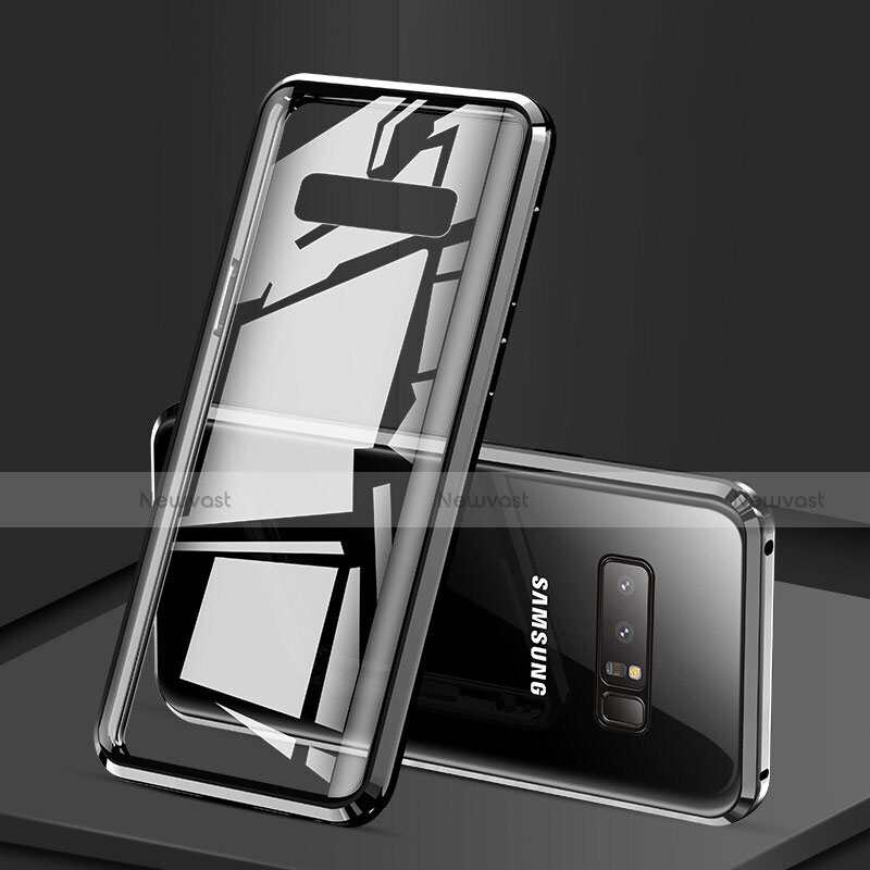 Luxury Aluminum Metal Frame Mirror Cover Case 360 Degrees M03 for Samsung Galaxy Note 8 Duos N950F