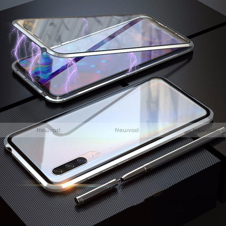 Luxury Aluminum Metal Frame Mirror Cover Case 360 Degrees M03 for Xiaomi CC9e Silver