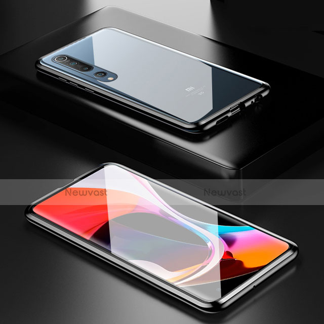 Luxury Aluminum Metal Frame Mirror Cover Case 360 Degrees M03 for Xiaomi Mi 10 Black