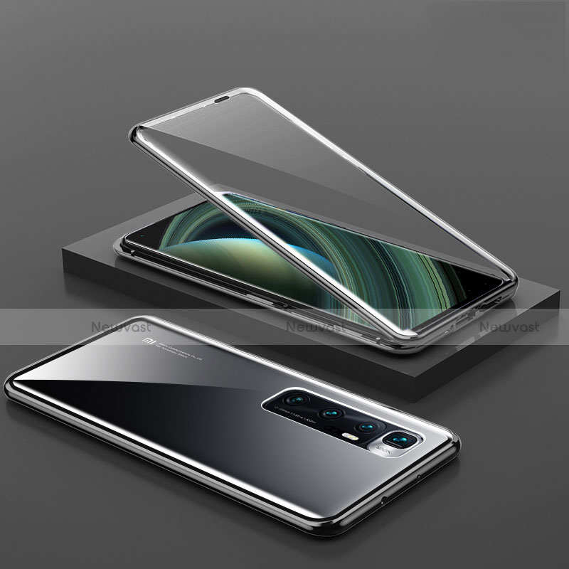 Luxury Aluminum Metal Frame Mirror Cover Case 360 Degrees M03 for Xiaomi Mi 10 Ultra Black