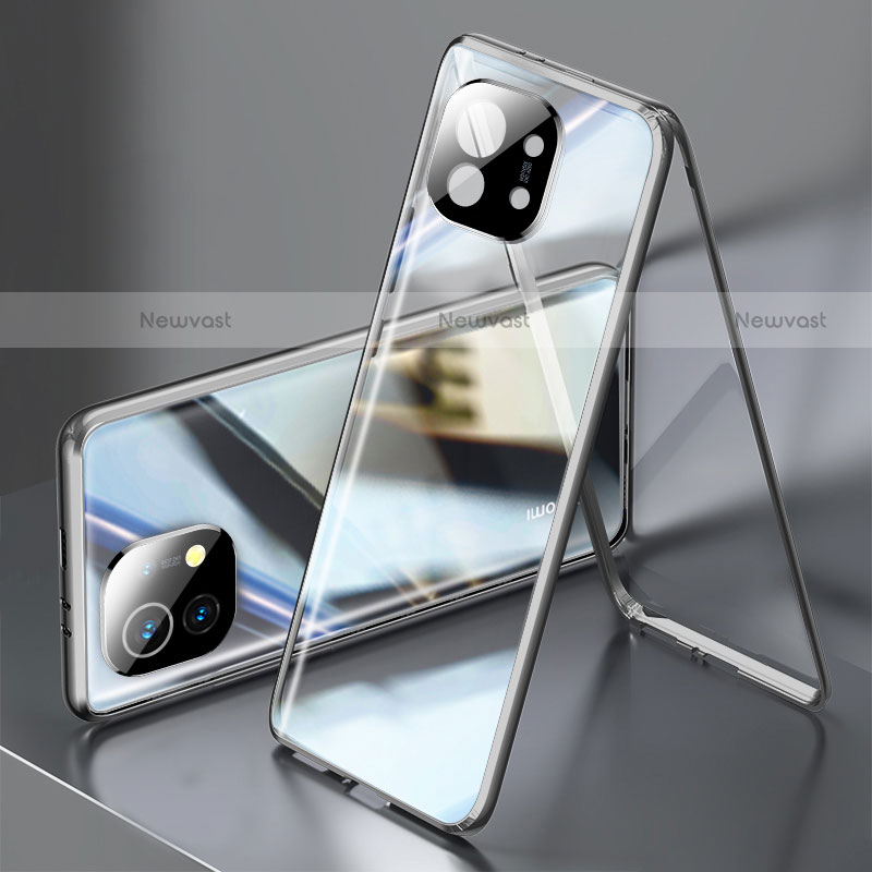 Luxury Aluminum Metal Frame Mirror Cover Case 360 Degrees M03 for Xiaomi Mi 11 5G